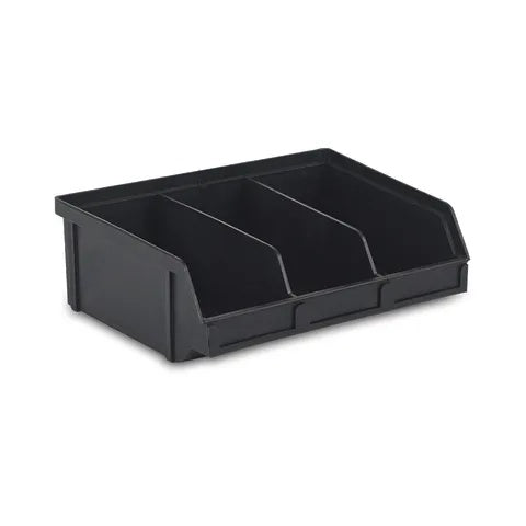 ESD Organizer Bin with Molded in Divider, 8.8"W x 6.6"D x 2.9"H