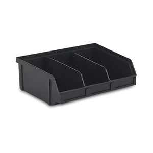 ESD Organizer Bin with Molded in Divider, 8.8"W x 6.6"D x 2.9"H