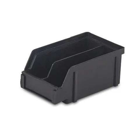 ESD Organizer Bin with Molded in Divider, 4"W x 7"D x 2.9"H