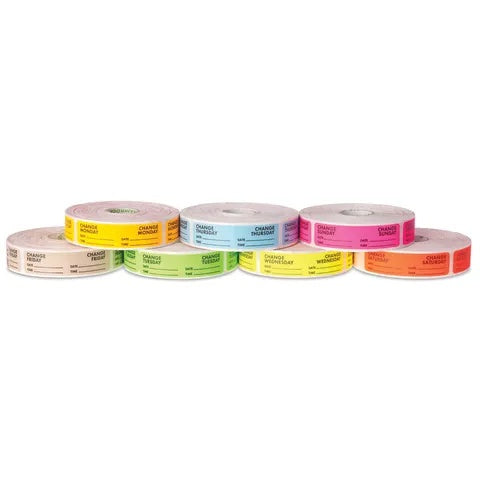 IV Daily Change Labels Sunday through Saturday Pack