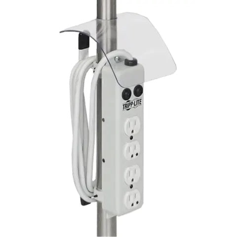 4-Outlet Antimicro Med Power Strip with Mount, Cord Winder, and Umbrella