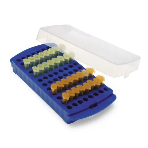 96-Well Reversible Rack • 9.7"L x 4.8"W x 2"H