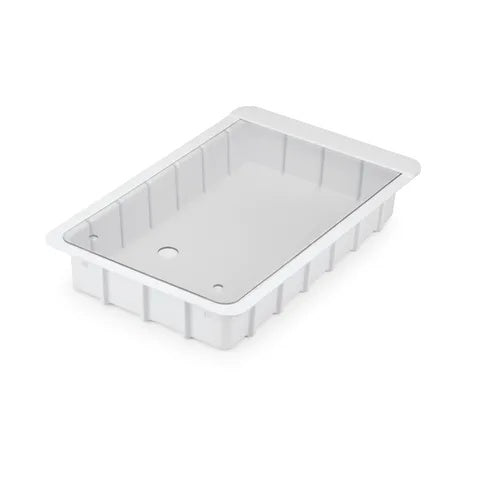Medication Tray • 16.25"D x 2.625"H, Half-Size with Clear Lid • 10.875"W