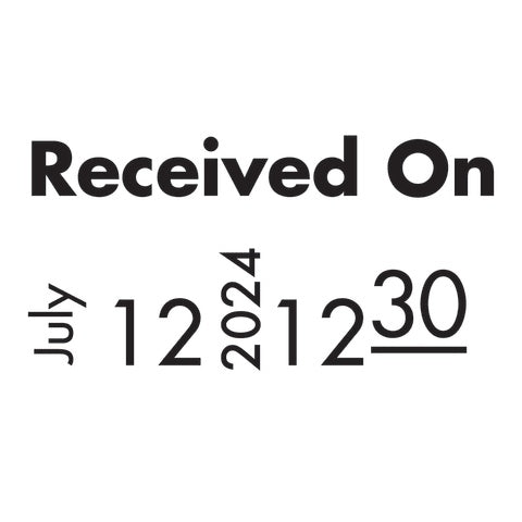 "RECEIVED ON" Labels • White