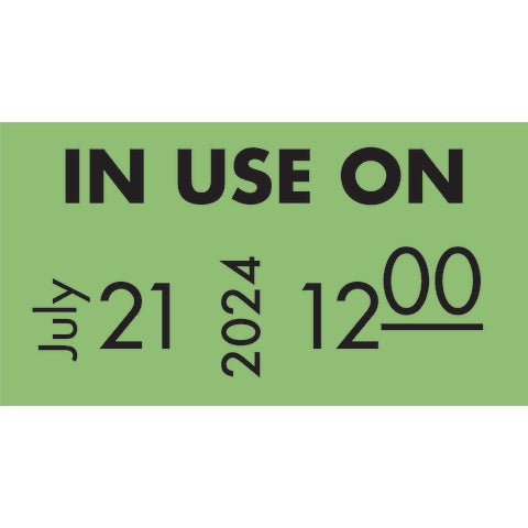 Labels for Monarch 1131 Label Gun "In Use On" Label • Fluorescent Green