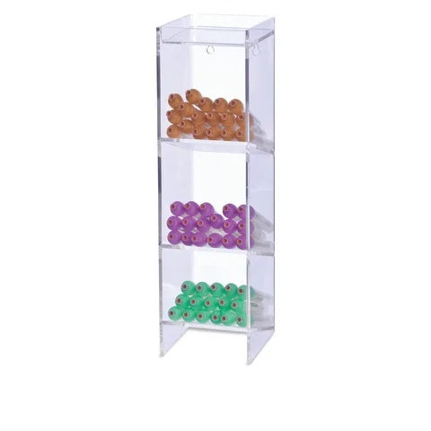 Marketlab 3-Compartment Vertical Tube Organizer • 4.5"W x 5.25"D x 16"H