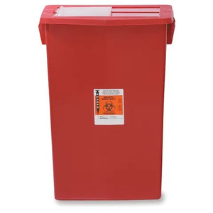 Large Hands-Free Sharps Cart 18gal • 8.25"W x 12.75"D x 26"H