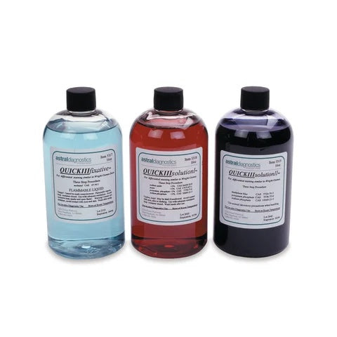 Quick III™ Hematology Staining Solutions, Stain Set • 16oz each