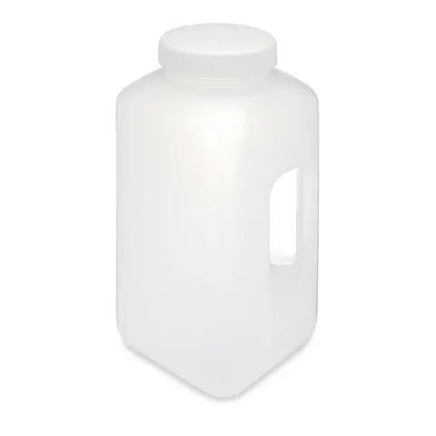 Square Bottles Wide Mouth, Square Bottle, with Handle, PP • 4L