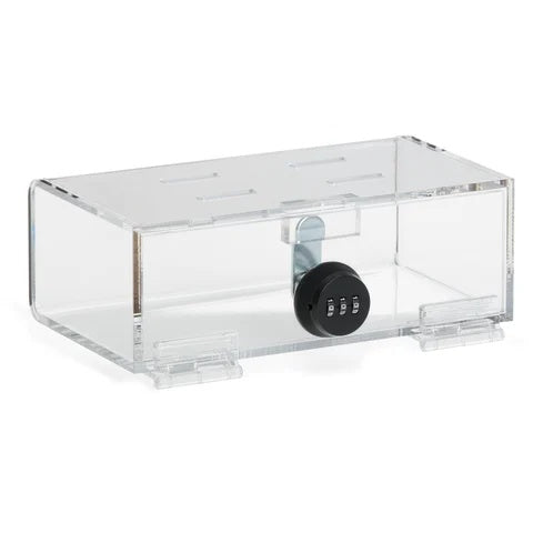 Marketlab Combi-Cam Acrylic Lock Boxes, Small • 8.325"W x 4.5"D x 2.875"H