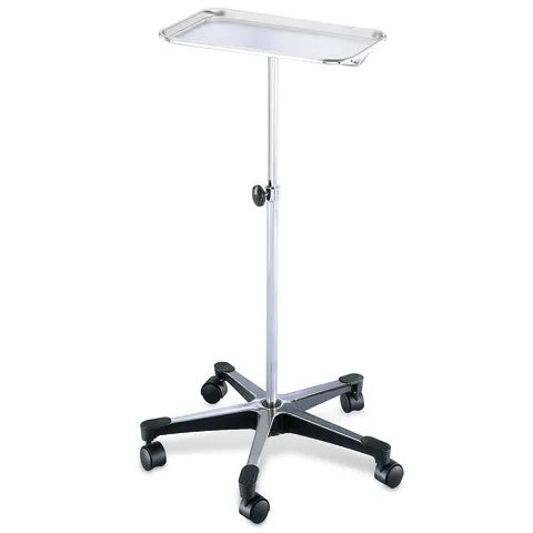 Hand-Adjustable Chrome Stand, Single-Post Instrument Stand • 29.5"-49" height range