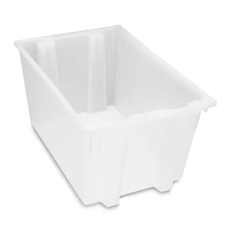 Nesting and Stacking Totes 19.5"W x 29.5"L x 15"H • Semi Clear