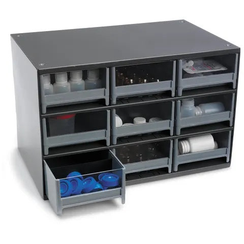 Durable Benchtop Cabinet, 9-Drawer