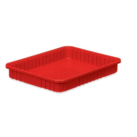 Dividable Storage Box, 22.5"L x 17.5"W x 3"H • Red