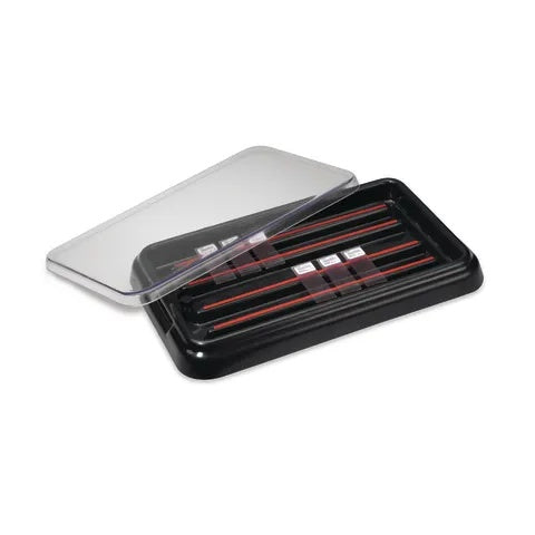 Slide Stain Trays Clear Lid • 14.5"L x 8.75"W x 1.75"H