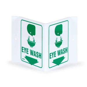 V-Shape Sign, "Eye Wash" Sign