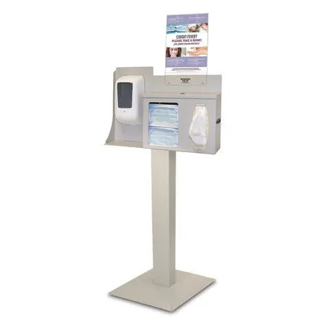 Bowman Single-Lock Touchless Hygiene System with Sign, ABS • Beige • Portrait