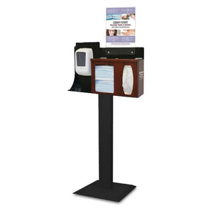 Bowman Single-Lock Touchless Hygiene System with Sign, ABS • Cherry • Portrait