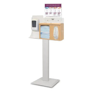 Bowman Single-Lock Touchless Hygiene System with Sign, ABS • Maple • Landscape