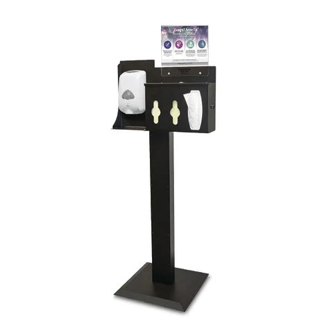 Bowman Black ABS Bulk Mask Touchless Hygiene System • 22.25"W x 17"D x 58.29"H