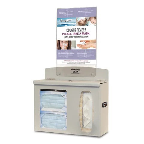 Bowman Locking Hygiene Center without Sanitizer, ABS • With Sign • 13.8"W x 5.47"D x 24.08"H