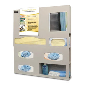 Bowman Isolation Station with Sign Holder, ABS • Beige • 23.38"W x 5.38"D x 26.63"H