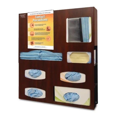 Bowman Isolation Station with Sign Holder, ABS • Cherry • 23.38"W x 5.08"D x 26.85"H