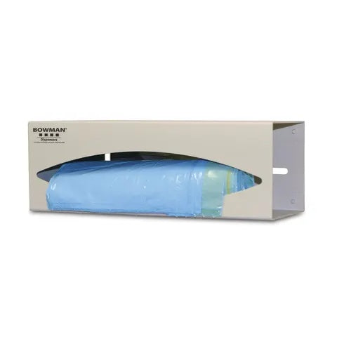 Bowman Aluminum Bag Dispenser, Single • 10.05"W x 3.88"D x 3.5"H