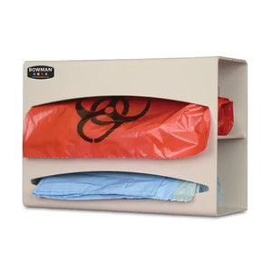 Bowman ABS Bag Dispenser, Double • 10.1"W x 3.95"D x 7.1"H