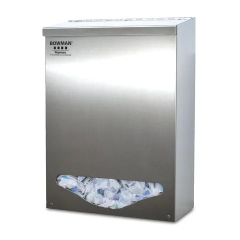 Top & Front Dispensing, Double • Tall • Stainless • 12.21"W x 5.76"D x 17.07"H