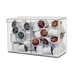 Top Dispensing Bulk Dispenser, Double • Mini • PETG • 12.3"W x 5.22"D x 8"H