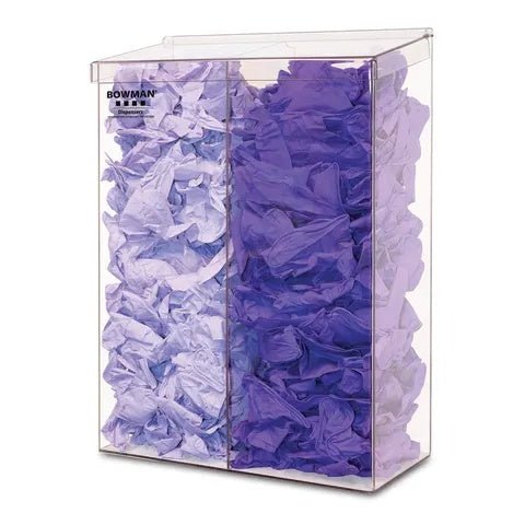 Top Dispensing Bulk Dispenser, Double • Tall • PETG • 12.27"W x 5.6"D x 17"H