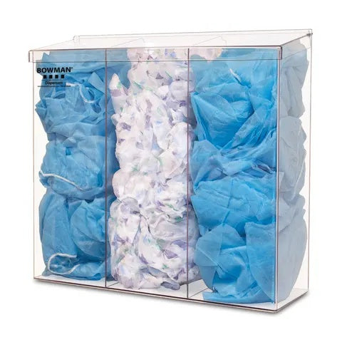 Top Dispensing Bulk Dispenser, Triple • Tall • PETG • 18.4"W x 5.6"D x 17"H