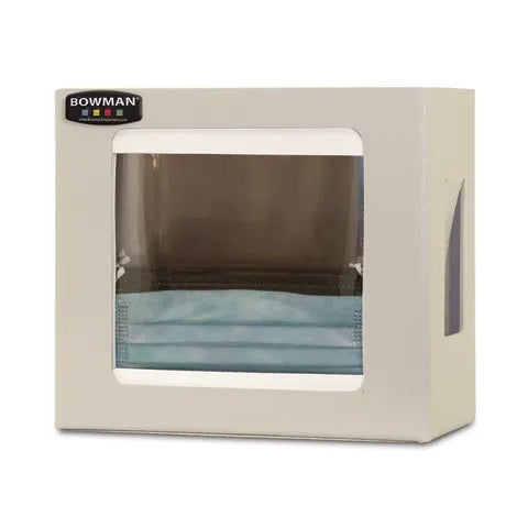 Bowman Face Shield Dispenser, ABS • 9.75"W x 4.75"D x 8.63"H