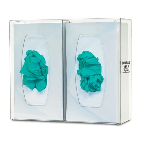 Bowman PETG Glove Box Dispenser, Double • 11.38"W x 4"D x 10.13"H