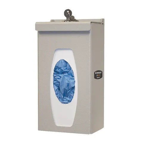 Bowman ABS Locking Single Glove Box Dispenser • 5.93"W x 4.43"D x 11.39"H