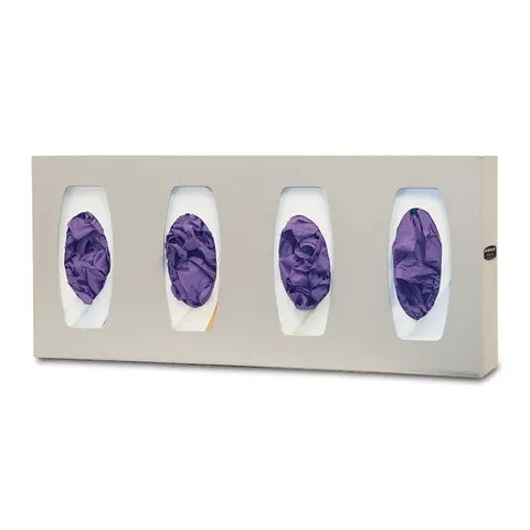 Bowman ABS Glove Box Dispenser, Quad • 22.63"W x 4"D x 10.13"H