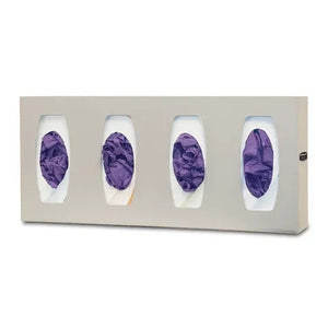 Bowman ABS Glove Box Dispenser, Quad • 22.63"W x 4"D x 10.13"H