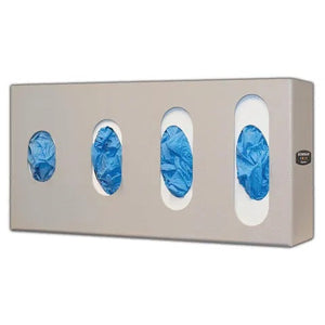 Bowman Visual Size Change Glove Box Dispenser, Quad • 22.5"W x 3.95"L x 10.1"H