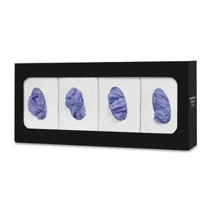 Bowman Black Stainless Glove Box Dispenser, Quad • 22.32"W x 3.81"D x 9.99"H