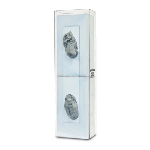 Bowman PETG Vertical Glove Box Dispenser, Double • 5.7"W x 4.08"D x 20.1"H