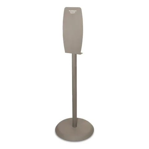 Bowman Aluminum Hand Sanitizer Dispenser Floor Stand • 18"W x 18"D x 54.73"H