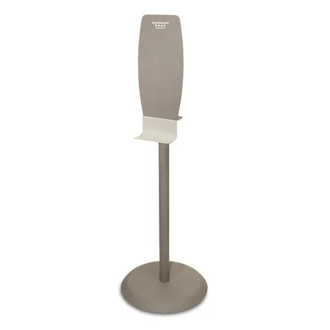 Bowman Aluminum and ABS Hand Sanitizer Dispenser Floor Stand • 18"W x 18"D x 54.73"H
