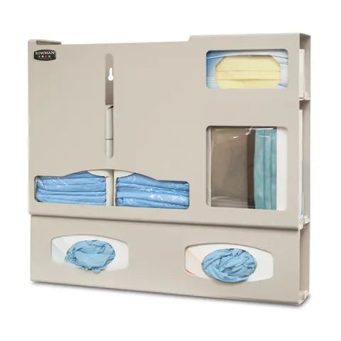Bowman ABS Bulk Double Glove Isolation Station, 23.5"W x 4.75"D x 20.8"H