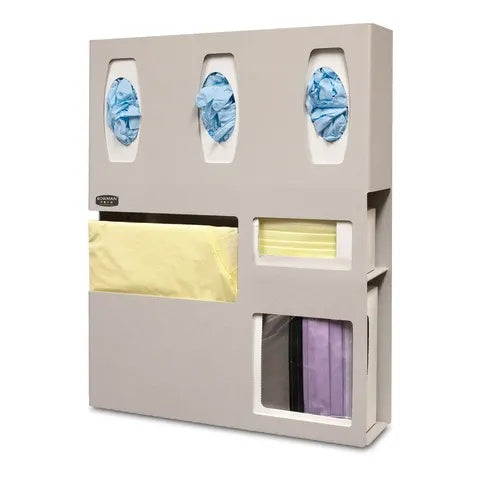 Bowman ABS Double Mask Isolation Station, 20.05"W x 4.75"D x 25.25"H