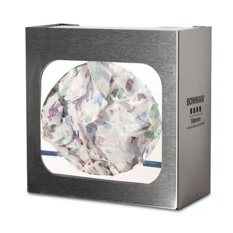 Bouffant Cap/Shoe Cover Dispenser, Stainless • 11.25"W x 5.12"D x 11.23"H