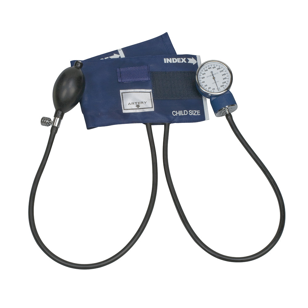 ECONOMY ANEROID SPHYGMOMANOMETER, BLUE NYLON CUFF, CHILD