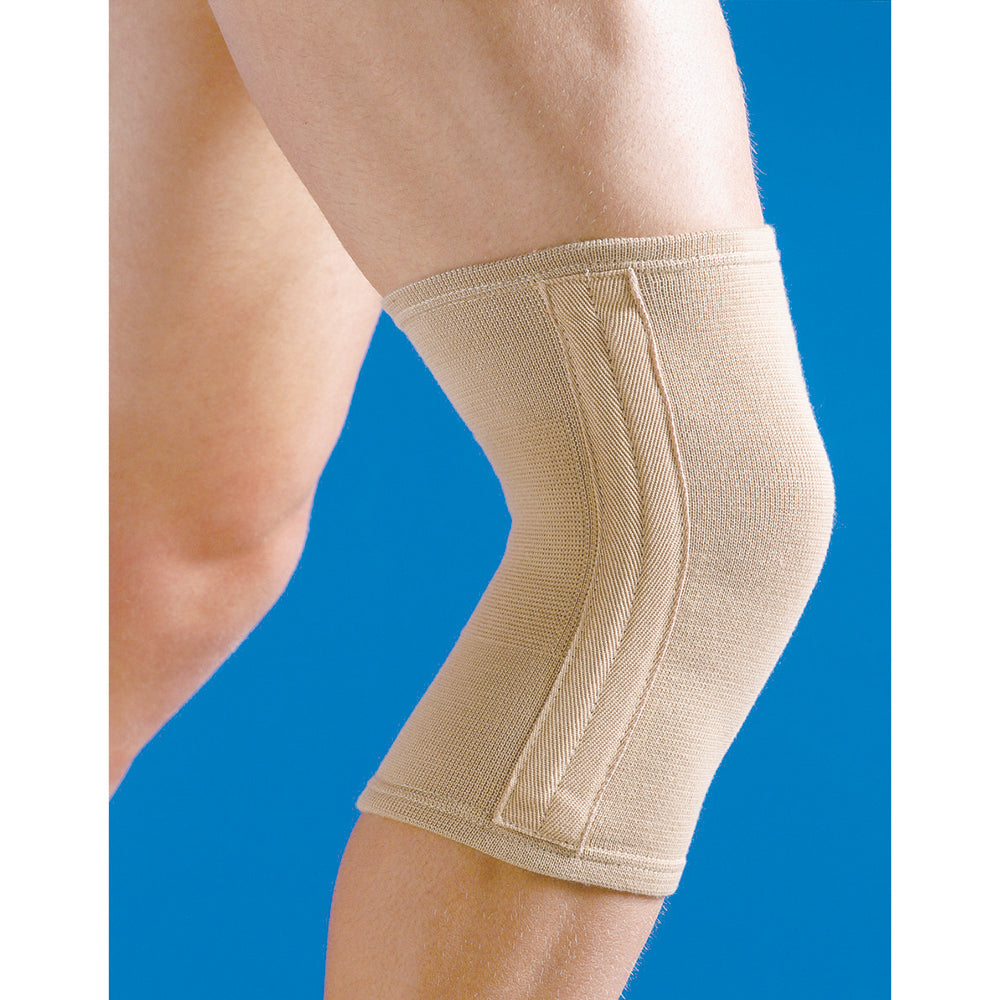 THERMOSKIN ELASTIC KNEE STABILIZER, BEIGE, MEDIUM (13-1/2"-15")