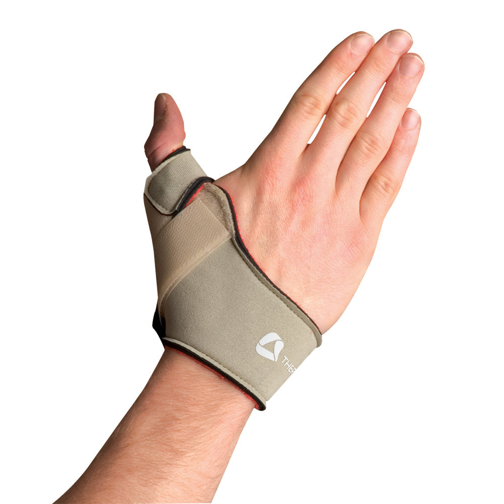 THERMOSKIN FLEXIBLE THUMB SPLINT, BEIGE, RIGHT, LARGE, 7-3/4"-8-3/4"