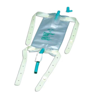 BARD DISPOZ-A-BAG LEG BAG WITH RUBBER CAP VALVE, STERILE, LATEX STRAPS 32 OZ